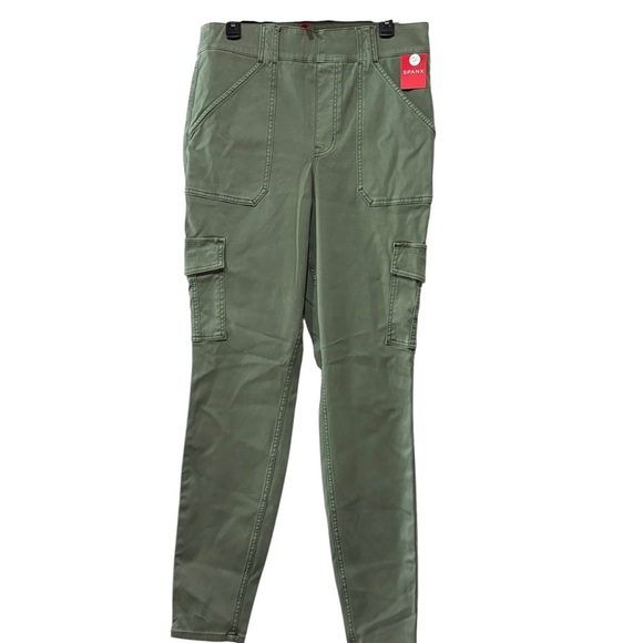 SPANX Stretch Twill Ankle Cargo Pants Sage Green Size 1X TALL Casual - Picture 7 of 8